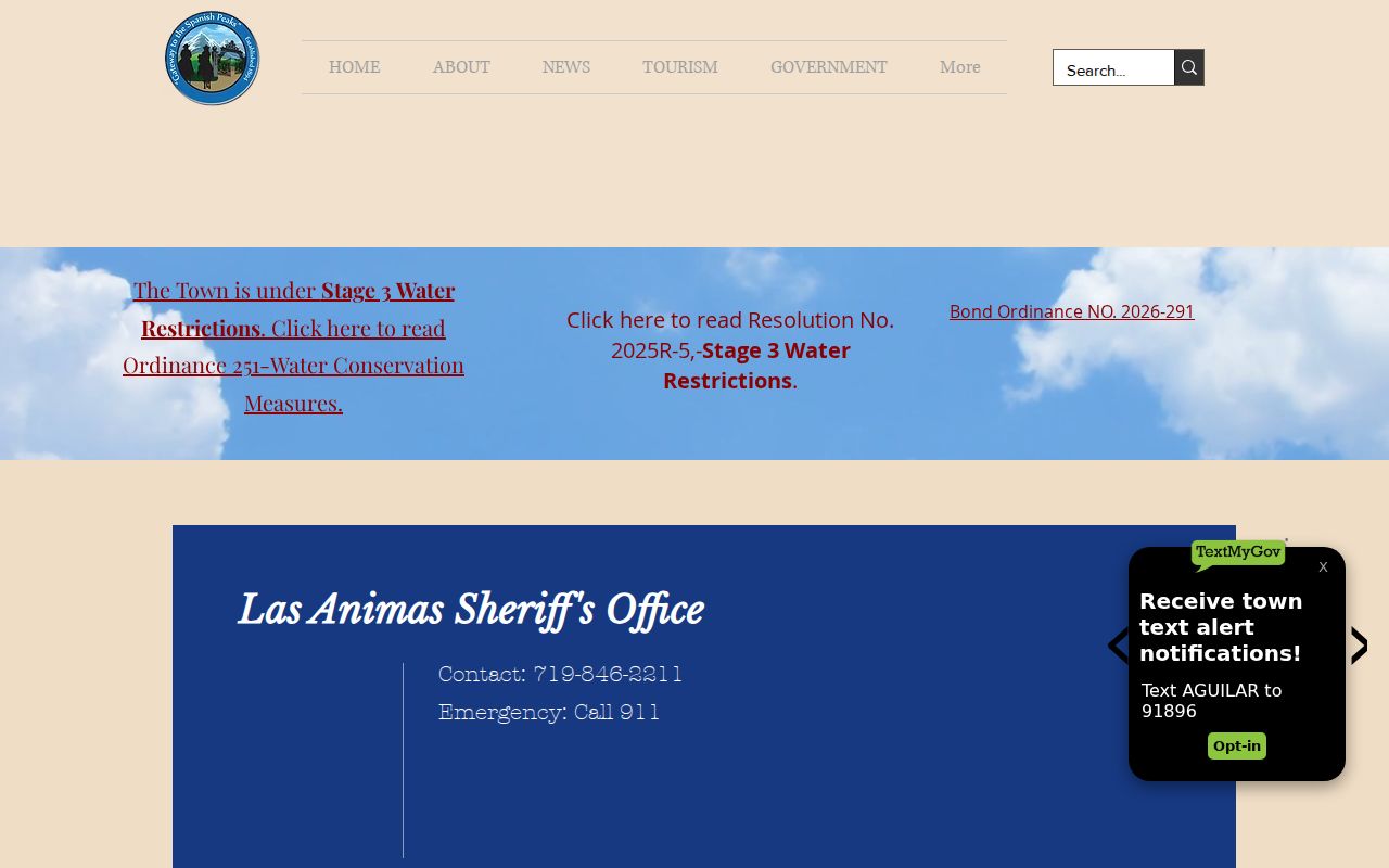 Aguilar court docket routing from the Aguilar town public-safety page