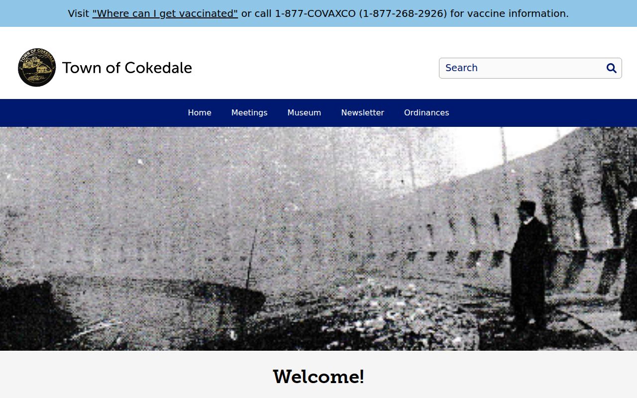 Cokedale court docket fallback on the official Town of Cokedale website