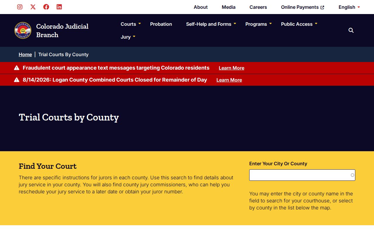 Las Animas County court docket jurisdiction overview